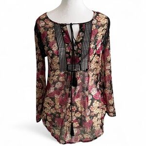 Floral Sheer Women's Top